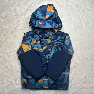 Columbia Whirlibird II Interchange Jacket Blue & Orange Camo Size 7